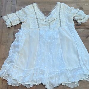 Free People White Mini Dress